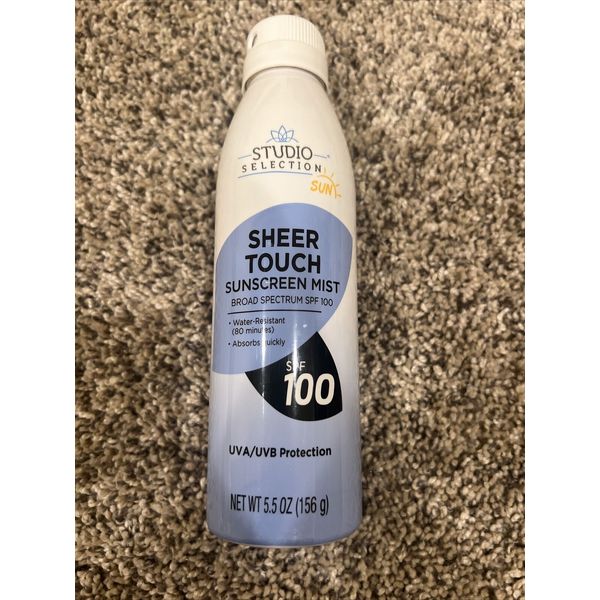 Studio Selection SPF 100 Sheer Touch Sunscreen Spray Mist Water Resistant- NEW