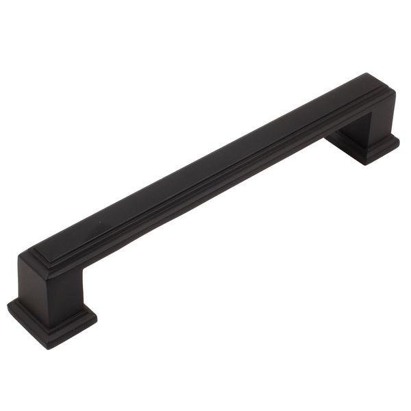 Metropolis Cabinet Pull, 128 Millimeters, Matte Black by Stone Harbor Hardware