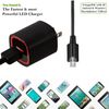 Bright LED Touch 2Pack Kit Compatible with Raspberry Pi Zero v1.3 Development Board - Camera Ready Full 2.4 Quick Amps and Light-UP Activated 5ft Long MicroUSB Cable!
