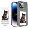 KSOPUERT Smart Phone Case Ink Screen Protection Case for iphone 14 Pro Max(Gray)