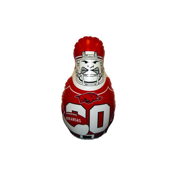 Fremont Die NCAA Arkansas Razorbacks Bop Bag Inflatable Tackle Buddy Punching Bag, Mini: 12" Tall, Team Colors