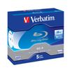 Verbatim BD-R 25 GB 6X Jewel Blu-Ray Laser Disc (Pack of 5)
