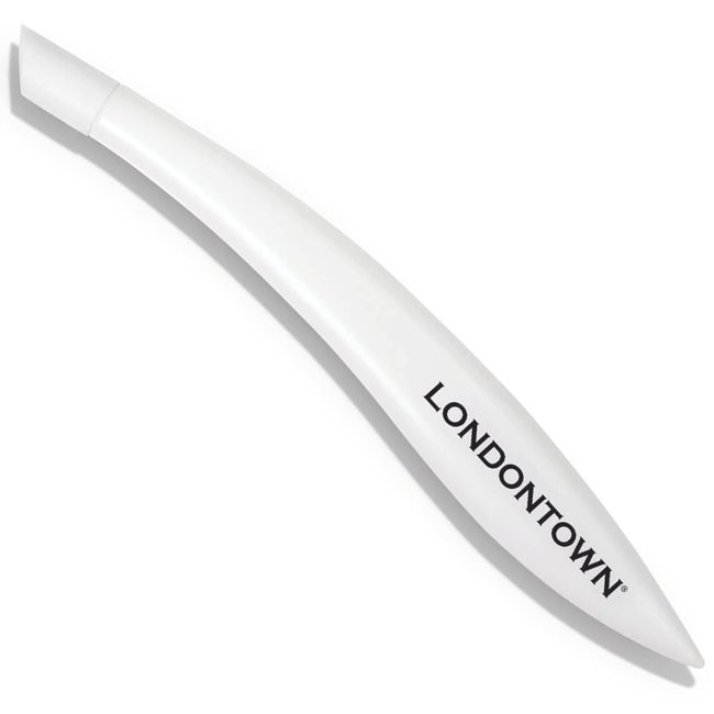 LONDONTOWN Cuticle Pusher Tool with Rubber Finish Tip Bevel Edge Professional Grade Plastic Precision Fingertip Nail Scrapper Manicure Stick Tool