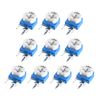 sourcing map Trimmer Potentiometer 1K Ohm Adjustment Horizontal Variable Resistors 10Pcs