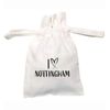 Flox Creative White Organic XS Drawstring Pouch I Love Nottingham