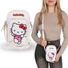 Hello Kitty sachet, small handbag with adjustable strap, mini handbag, white 18x6x12 cm