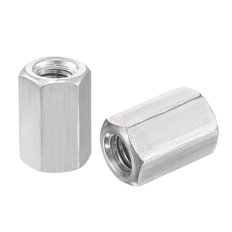 uxcell Hex Coupling Nuts M8 x 1.25-Pitch 20mm Length 304 Stainless ...