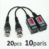 10 Pairs 20pcs CCTV Camera Passive Video Balun BNC Twisted Pair Connector Cable