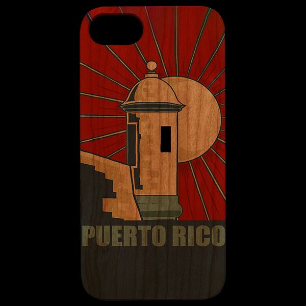 Puerto Rico Stamp - UV Color Printed - iPhone 5/5S/SE Universal / Cherry