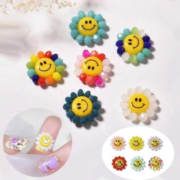 [Shinsegae Mall] Nail Art Sunflower &amp; Flower Smile Parts 6 each (W9A6DF2)