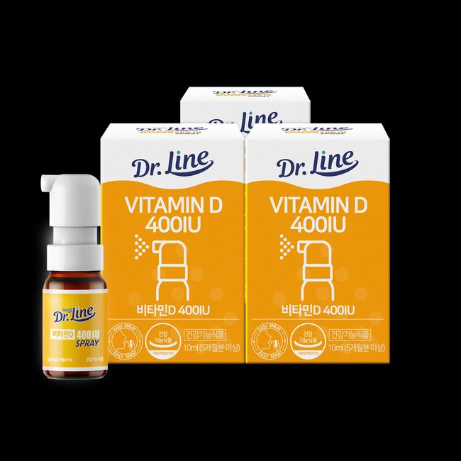 Dr. Line Children&#39;s Vitamin D 400IU Liquid Spray 10ml 3pcs