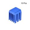 sourcing map Electronic Radiators Heatsink for Stepper Motor,3D Printer 9x9x12mm Blue 10pcs