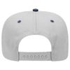 Ashen Fane 5 Panel Solid Cotton Twill Pro Style Mid-Profile Golf Cap, NVY Gry