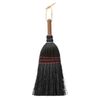 AUTHENTIC DELUXE BLACK WHISK BROOM - Amish Corn Straw Hand Brush & Handle
