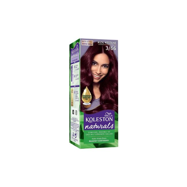 Wella Koleston Naturals Saç Boyası 3/66 Kızıl Kestane