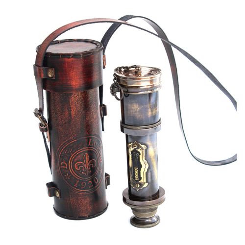 Vintage Ship Brass Telescope Marine Sailor Watching and Trekking Royal Navy Device Maritime Designer Nautical Replica