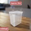 schone Rectangle Clip Lock Container – Holds 1000ml – Leakproof & Airtight – FOR KITCHEN STORAGE & ORGANISATION (Beige)
