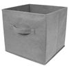 TOP Marques Collectibles 2 x grey large foldable square canvas storage box