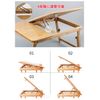 WXQ Mini Table, Bamboo Folding Low Table, Height Adjustable, Angle Adjustable, Computer Desk, Lightweight (Log Color, 21.3 inches (54 cm)