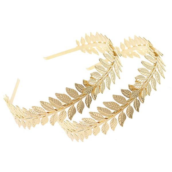 Leaf Headband Roman Goddess Crown Hair Band Boho Bridal Christmas Hair Hoop Women Girls Wedding Hairband Party Decoration Headdress Cosplay Costume Headwear Handmade Headpiece Hair Accessories 2 Pack