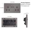 5 Pack CNBINGO Double Switched Socket, 13 Amp Electric Power Socket, PC Wall Plate Outlet