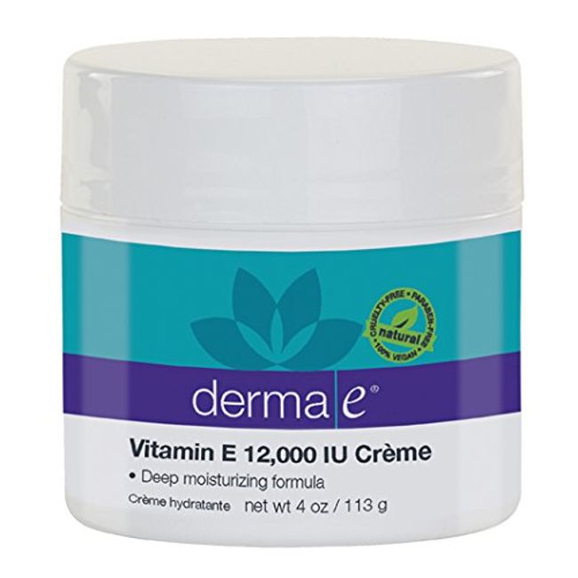 derma e Deep Moisturizing Formula, Vitamin E 12,000 IU Crème, 4-Ounce Jar (Pack of 3)