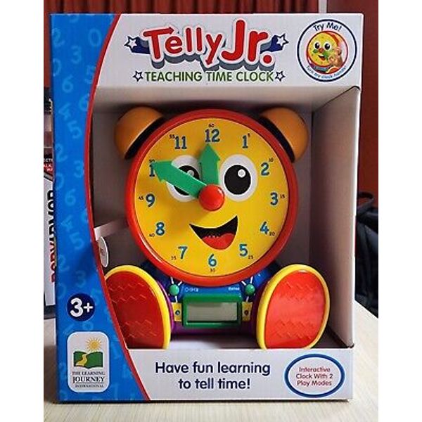 LEARNING JOURNEY TELLY JR INTERACTIVE TEACHING TIME CLOCK WITH 2 PLAY MODES NEW