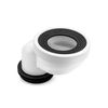 QWORK® 100mm Toilet Offset pan Connector PVC Waste Pipe Connector