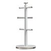 Daewoo Sienna Collection Mug Tree, Free Standing 6 Cup Holder With Sturdy Base, Grey