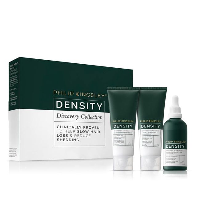 Philip Kingsley Density Discovery Collection - Hair Thickening Shampoo, Conditioner and Scalp Density Serum for Thinning, Hair Loss, Fine, Fragile, Thin Hair Thickener, Volumizes and Strengthens