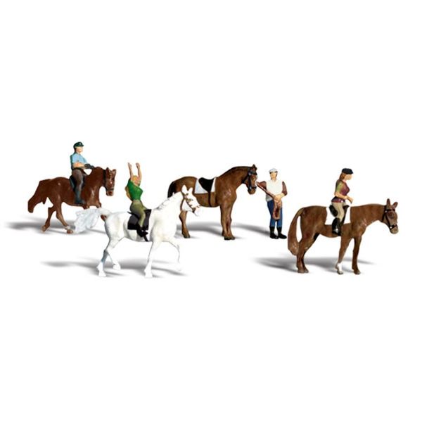 Horseback Riders HO Scale Woodland Scenics