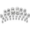 64Pcs JIC 37° Cap & Plug Assortment Hydraulic Adapter Fitting "AN" Kit with Case