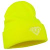 Diamond Neon Embroidered Beanie - Yellow OSFM