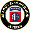 US Army Veteran 82nd Airborne Sticker Decal 3.8"