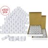 500 Pieces 3 Gram/3ml Plastic Round Clear Sample Jar Containers with Clear Lids 