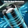 10W Laser White LED Flashlight Zoomable USB Rechargeable Torch High Brightness