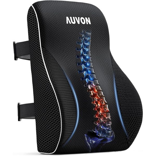 Lumbar Support Pillow Ergonomic Memory Foam w/Straps