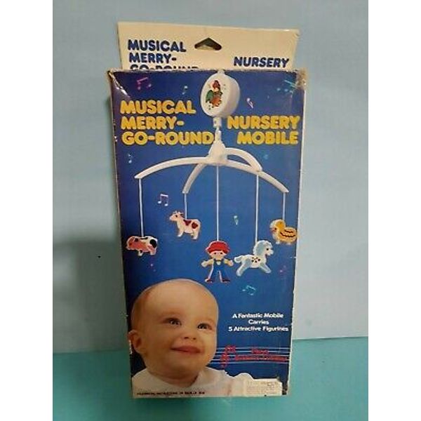 VINTAGE '80 '80' MERRY-GO-ROUND NURSERY MOBILE HONG KONG MUSICAL