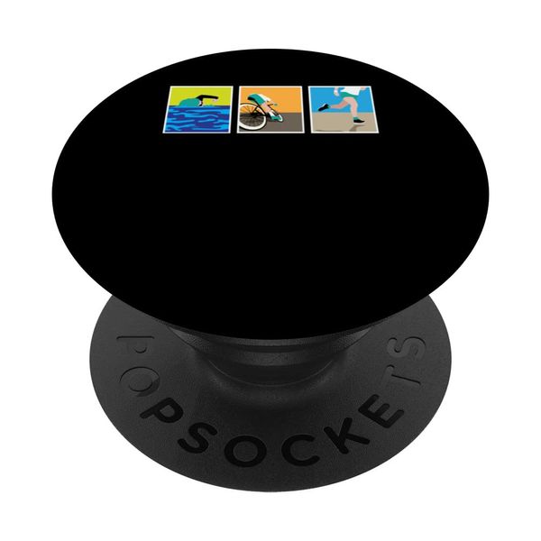 Swimming Cycling Running Cyclist PopSockets Swappable PopGrip