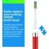 Voom Sonic - Go 1 Replacement Heads | Replacement Brushes | Advanced Bristle Technology| Soft DuPont Nylon Bristles | Oral Care, 4 Count (Pack of 1)