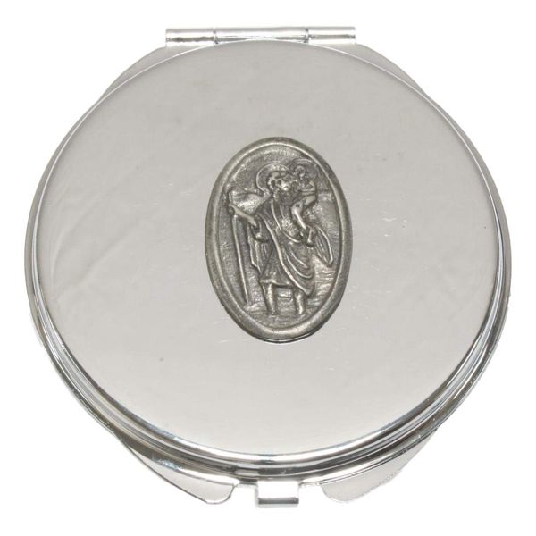St Christopher Compact Mirror Handbag Gift With Free Engraving 345