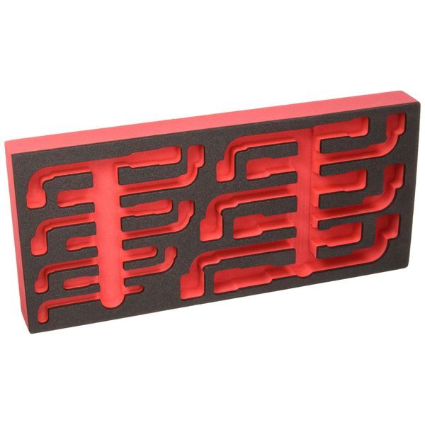 FACOM - Empty Foam Module for 6-Point Angled Pipe Wrenches - PM.MOD75 - for a 13-Piece Set - Storage Tool Tray - Shock Proof - Immediate Visualization - Hand Tools