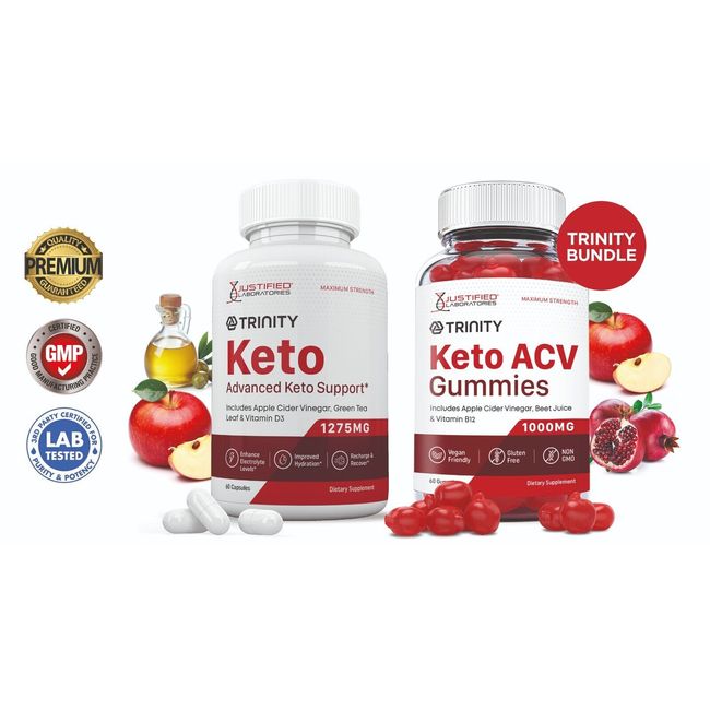 Trintiy Keto ACV Gummies 1000mg & Keto ACV Pills 1275MG Bundle