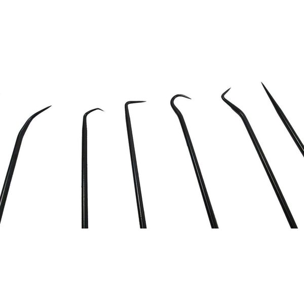 6PC EXTRA LONG REACH HOOK & PICK TOOL SET O-RING & SEAL REMOVER