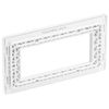 BG PCDCLEMR4W Pearlescent White Evolve 4 Euro Module Front Plate - White Insert