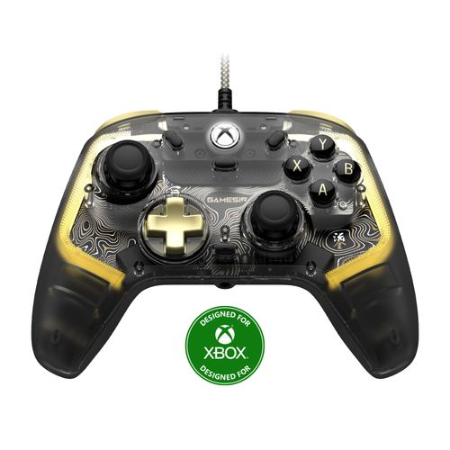 GameSir Kaleid Flux Transparent Wired Controller- Gaming Controller Officially Licensed for Xbox Series X|S, Xbox One,Windows & Steam, Video Game Controller mit Hall Effekt Trigger/Stick,RGB Lichtern