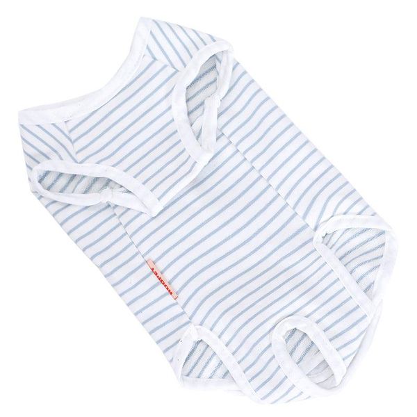 Four Seasons Thin Section Weaning Cat Clothes - Blue And White Strips / S