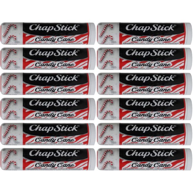 ChapStick Limited Edition Candy Cane, 12-Stick Refill Pack