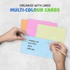 Record Cards, 5x3inch, Multi-Coloured, Ruled with Headline, 100-Pack