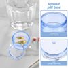 Healifty 7 Day Stackable Pill Box Weekly Medicine Organiser Dispenser Case Medication Tablet Container Blue
